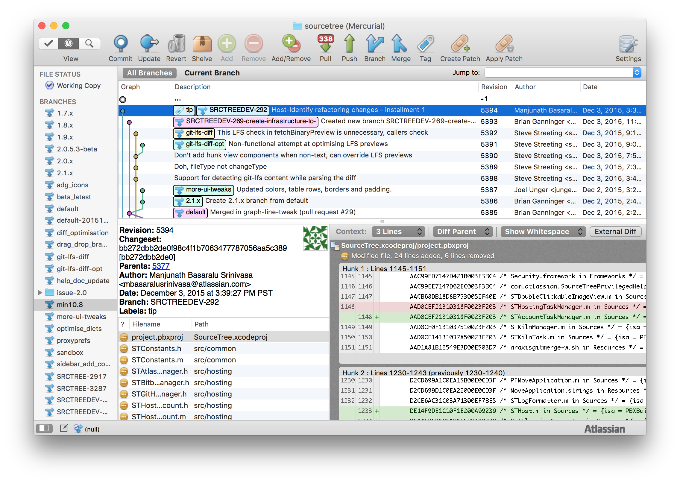 sourcetree update git version