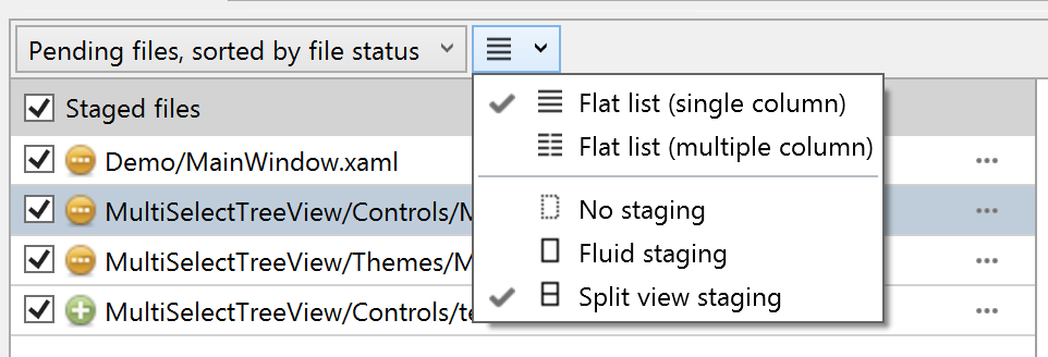File filters and sorting