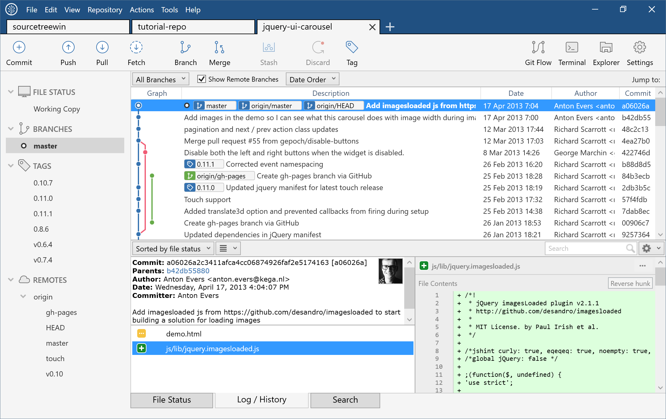 sourcetree git flow publish